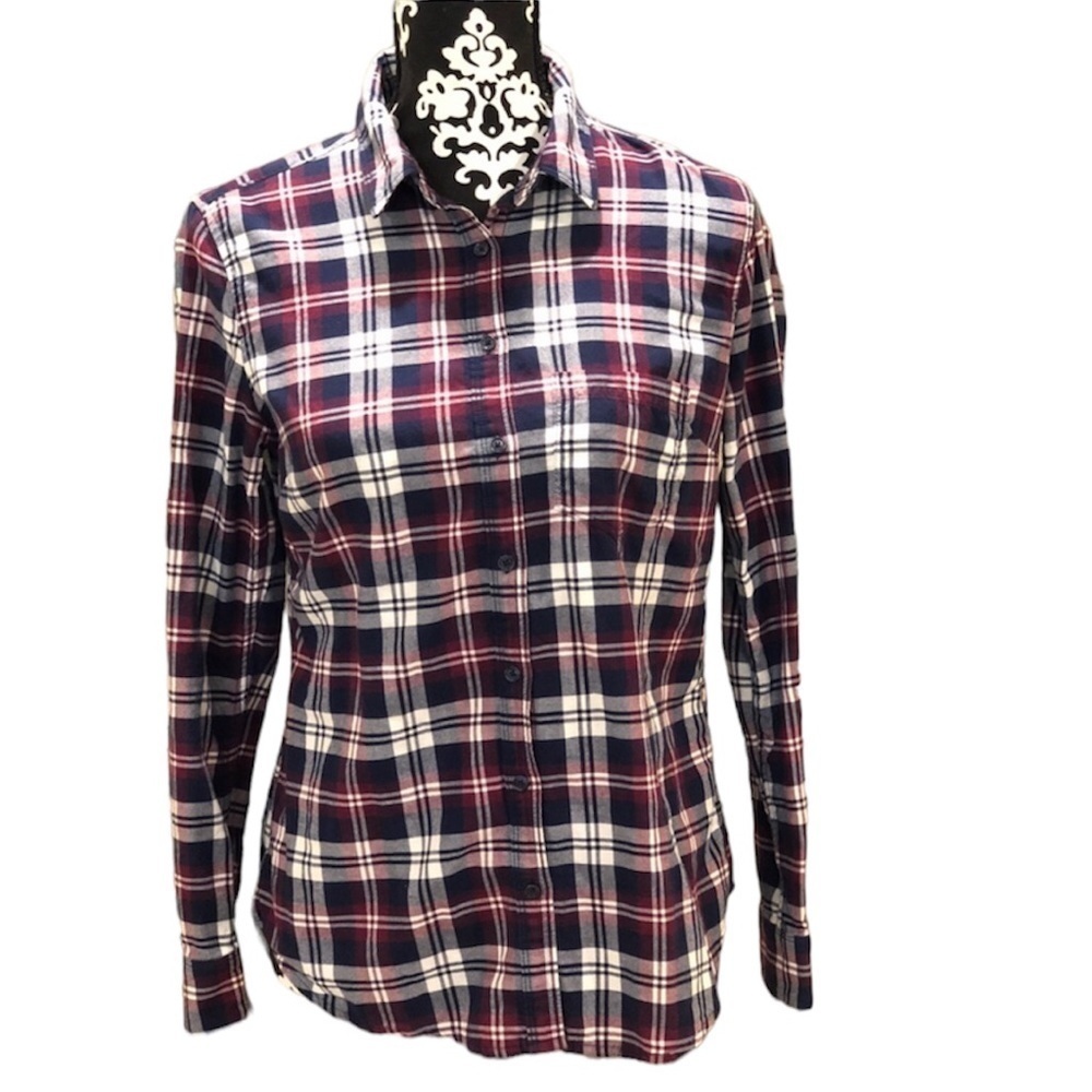Banana Republic Soft Wash Plaid Button Down Shirt